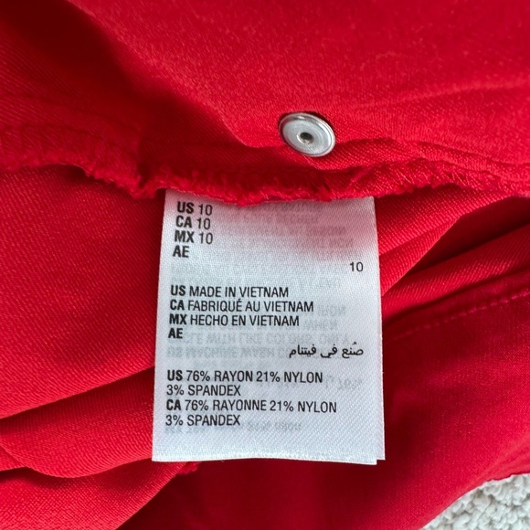 INC International Concepts High Waist Red Shorts - Picture 4 of 6